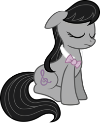 Size: 487x600 | Tagged: artist needed, source needed, safe, artist:kyrospawn, imported from derpibooru, octavia melody, earth pony, discorded, eyes closed, female, floppy ears, mare, simple background, sitting, solo, transparent background, vector