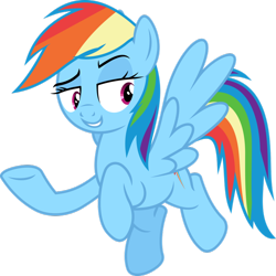 Size: 894x893 | Tagged: safe, imported from derpibooru, rainbow dash, no second prances, consider the following, female, raised hoof, simple background, solo, transparent background, vector