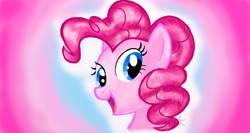 Size: 1366x728 | Tagged: safe, artist:gaelledragons, imported from derpibooru, pinkie pie, bust, female, portrait, solo