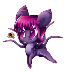 Size: 500x526 | Tagged: safe, artist:mastermuffinkitty, imported from derpibooru, oc, oc only, oc:pasta, oc:selky, original species, spider, solo