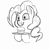 Size: 1200x1200 | Tagged: safe, artist:trickydick, imported from derpibooru, pinkie pie, cupcake, female, food, monochrome, solo