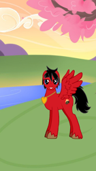 Size: 540x960 | Tagged: safe, imported from derpibooru, oc, oc only, oc:redd coal, pegasus, pony, pony creator, male, solo, unshorn fetlocks