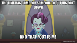 Size: 800x450 | Tagged: safe, edit, edited screencap, imported from derpibooru, screencap, principal abacus cinch, equestria girls, friendship games, animal house, dean wormer, female, image macro, meme, solo