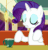 Size: 503x522 | Tagged: safe, imported from derpibooru, screencap, rarity, the saddle row review, air quotes, animated, eyes closed, fabulous, female, implying, loop, open mouth, solo, talking, teabag, teacup, underhoof