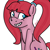 Size: 540x540 | Tagged: safe, artist:apple-jazzy, imported from derpibooru, pacific glow, earth pony, pony, the saddle row review, female, looking at you, mare, not pinkie pie, pigtails, simple background, sitting, smiling, solo, white background