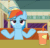 Size: 507x482 | Tagged: safe, imported from derpibooru, screencap, rainbow dash, the saddle row review, animated, captain obvious, caption, dialogue, faic, female, not clothes, rainbow dash is best facemaker, reaction image, text
