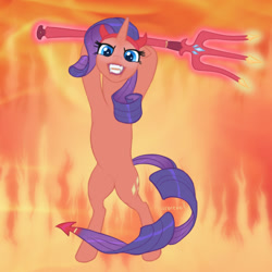 Size: 1000x1000 | Tagged: safe, artist:arareroll, imported from derpibooru, rarity, the saddle row review, devil rarity, female, shoulder devil, solo