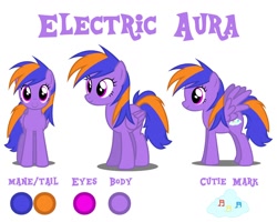 Size: 1280x1024 | Tagged: safe, artist:tsabak, imported from derpibooru, oc, oc only, oc:electric aura, pegasus, pony, female, mare, reference sheet, show accurate, solo, tumblr