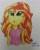 Size: 2003x2493 | Tagged: safe, artist:lizzyisme, imported from derpibooru, sunset shimmer, equestria girls, cute, female, solo, tongue out, traditional art