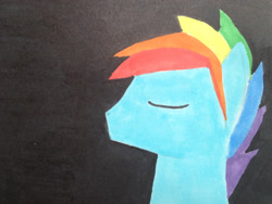 Size: 2048x1536 | Tagged: safe, artist:elusivedemure, imported from derpibooru, rainbow dash, markers, minimalist, rainbow blitz, rule 63, solo, traditional art