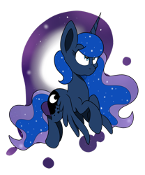 Size: 1024x1229 | Tagged: safe, artist:theartistsora, imported from derpibooru, princess luna, female, flying, solo