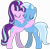 Size: 7017x6852 | Tagged: safe, artist:ramseybrony17, imported from derpibooru, starlight glimmer, trixie, pony, unicorn, absurd resolution, bipedal, cute, duo, eyes closed, female, hilarious in hindsight, hug, implied lesbian, lesbian, mare, s5 starlight, shipping, simple background, startrix, transparent background, vector