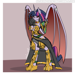 Size: 2000x2000 | Tagged: safe, artist:silverfox057, imported from derpibooru, twilight sparkle, anthro, dragon, unguligrade anthro, belly button, breasts, busty twilight sparkle, dragonified, female, solo, species swap, twilidragon, twilight sparkle (alicorn)