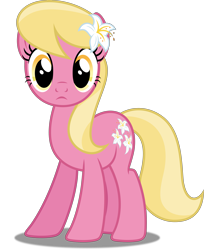 Size: 4077x5000 | Tagged: safe, artist:dashiesparkle, artist:silvervectors, imported from derpibooru, lily, lily valley, earth pony, pony, slice of life (episode), .svg available, absurd resolution, cute, female, flower, flower in hair, frown, inkscape, lily (flower), mare, ponyscape, show accurate, simple background, solo, transparent background, vector