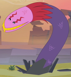Size: 538x579 | Tagged: safe, imported from derpibooru, screencap, tatzlwurm, three's a crowd, solo