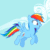 Size: 394x394 | Tagged: safe, imported from derpibooru, screencap, rainbow dash, pegasus, pony, owl's well that ends well, animated, blinking, cloud, cute, dashabetes, female, flapping, flapping wings, flying, mare, open mouth, sky, solo, wings