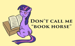 Size: 1024x626 | Tagged: safe, artist:yuwentaiji, imported from derpibooru, twilight sparkle, annoyed, blushing, book, bookhorse, denial, female, solo, text, upset