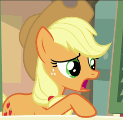 Size: 558x545 | Tagged: safe, imported from derpibooru, screencap, applejack, applejack's "day" off, animated, female, loop