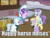 Size: 480x360 | Tagged: safe, imported from derpibooru, screencap, cotton cloudy, dinky hooves, liza doolots, petunia, princess luna, snowfall frost, spirit of hearth's warming yet to come, starlight glimmer, tootsie flute, moth, pony, a hearth's warming tail, angry moth noises, animated, caption, descriptive noise, female, gif with captions, hoofy-kicks, horse noises, meme, moth noises