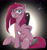 Size: 2362x2499 | Tagged: safe, artist:ogre, imported from derpibooru, pinkamena diane pie, pinkie pie, chainsaw, chromatic aberration, female, pixiv, solo