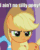 Size: 537x679 | Tagged: safe, edit, edited screencap, imported from derpibooru, screencap, applejack, pony, applejack's "day" off, animated, blatant lies, caption, female, gif with captions, image macro, liarjack, meme, pouting, silly, silly pony, who's a silly pony