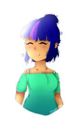 Size: 543x795 | Tagged: safe, artist:moonpuffle, imported from derpibooru, twilight sparkle, human, dark skin, female, humanized, solo
