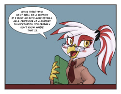 Size: 540x418 | Tagged: safe, artist:nauth, imported from derpibooru, oc, oc only, oc:talisa pierce, griffon, ask, comic, tumblr