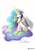 Size: 2894x4093 | Tagged: safe, artist:mister-saugrenu, imported from derpibooru, princess celestia, disgusted, female, food, frown, glowing horn, levitation, magic, patreon, patreon logo, princess celestia hates tea, signature, simple background, solo, tea, telekinesis, white background