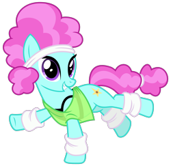 Size: 3600x3500 | Tagged: safe, artist:cheezedoodle96, imported from derpibooru, flashdancer, pony, the saddle row review, .svg available, black underwear, bra, bra on pony, clothes, dancing, female, headband, inkscape, leg warmers, looking at you, mare, see-through, simple background, solo, svg, transparent background, underwear, vector