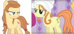 Size: 1138x529 | Tagged: safe, imported from derpibooru, screencap, ocean dream, oc, oc only, oc:cream heart, applejack's "day" off, angry, comparison