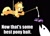 Size: 798x577 | Tagged: safe, imported from derpibooru, applejack, twilight sparkle, twilight sparkle (alicorn), alicorn, earth pony, pony, applejack's "day" off, abuse, bait, best pony, black background, female, fishing rod, frown, hoof hold, mare, meme, reaction image, rope, simple background, stick, suspended, text, this is bait, twilybuse, worried