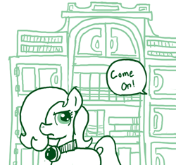 Size: 640x600 | Tagged: safe, artist:ficficponyfic, imported from derpibooru, oc, oc only, oc:emerald jewel, oc:pipadeaxkor, demon, earth pony, pony, colt quest, amulet, angry, book, bookshelf, child, colt, foal, male, monochrome, scowl, story included
