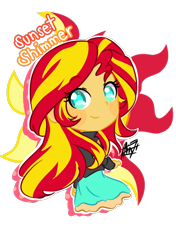 Size: 616x877 | Tagged: safe, artist:aizy-boy, imported from derpibooru, sunset shimmer, equestria girls, cute, female, shimmerbetes, solo