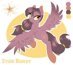 Size: 1071x950 | Tagged: safe, artist:peridotkitty, artist:silkensaddle, imported from derpibooru, oc, oc only, oc:star burst, pegasus, pony, female, looking at you, reference sheet, solo, spread wings
