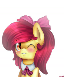 Size: 1200x1440 | Tagged: safe, artist:stanfel, imported from derpibooru, apple bloom, pony, adorabloom, cute, female, solo