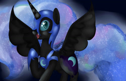 Size: 1700x1100 | Tagged: safe, artist:stanfel, imported from derpibooru, nightmare moon, pony, female, solo