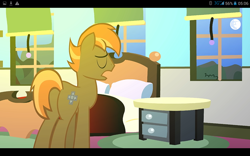 Size: 1280x800 | Tagged: safe, artist:mr kupkake, imported from derpibooru, button mash, earth pony, pony, strangers, butt, eyes closed, male, older, plot, scratch21, stallion, youtube link