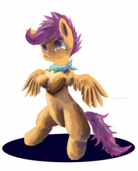 Size: 2285x2844 | Tagged: safe, artist:owlvortex, imported from derpibooru, scootaloo, pegasus, pony, bipedal, eating, female, filly, food, sandwich, solo