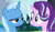 Size: 405x233 | Tagged: safe, imported from derpibooru, screencap, starlight glimmer, trixie, pony, unicorn, no second prances, duo, faic, female, lidded eyes, looking at each other, mare, meme, raised eyebrow, smiling, special eyes