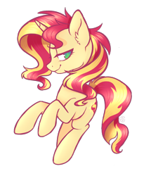 Size: 1800x2200 | Tagged: safe, artist:hawthornss, imported from derpibooru, sunset shimmer, pony, unicorn, equestria girls, bedroom eyes, ear fluff, female, looking at you, no pupils, simple background, solo, transparent background