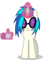 Size: 784x1075 | Tagged: safe, artist:raindashesp, imported from derpibooru, dj pon-3, vinyl scratch, pony, unicorn, facebook like, glowing horn, magic, simple background, solo, telekinesis, transparent background, 👍