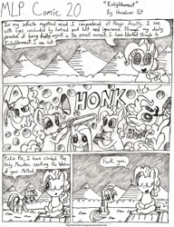 Size: 1024x1333 | Tagged: safe, artist:horselover fat, imported from derpibooru, pinkie pie, twilight sparkle, earth pony, pony, unicorn, comic:mlp comic, black and white, bong, comic, grayscale, monochrome, unicorn twilight, vulgar
