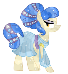 Size: 913x1006 | Tagged: safe, artist:cloudy glow, artist:cloudyglow, imported from derpibooru, sapphire shores, crystal pony, earth pony, pony, for whom the sweetie belle toils, alternate hairstyle, crystallized, female, implied tail hole, simple background, solo, transparent background, vector