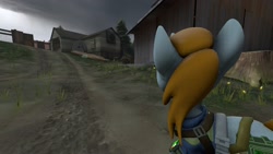 Size: 1920x1080 | Tagged: safe, artist:jamesdoesphotography, imported from derpibooru, oc, oc only, oc:littlepip, pony, unicorn, fallout equestria, 3d, clothes, fanfic, fanfic art, female, handgun, horn, jumpsuit, mare, pipbuck, solo, source filmmaker, team fortress 2, vault suit, wasteland