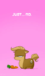 Size: 597x986 | Tagged: safe, artist:jollyjack, imported from derpibooru, oc, carrot, food, ponified, unamused