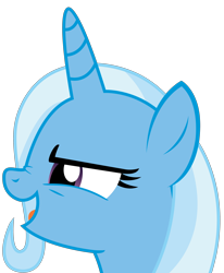 Size: 2934x3559 | Tagged: safe, artist:sketchmcreations, imported from derpibooru, trixie, pony, unicorn, no second prances, compressed, female, glare, inkscape, mare, nose wrinkle, open mouth, simple background, smirk, solo, transparent background, vector