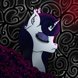 Size: 1000x1000 | Tagged: safe, artist:lazerblues, imported from derpibooru, moonlight raven, pony, unicorn, bust, female, mare, portrait, solo