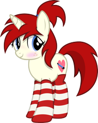 Size: 1610x2000 | Tagged: safe, artist:nxzc88, imported from derpibooru, oc, oc only, oc:silver draw, blushing, clothes, show accurate, simple background, socks, solo, striped socks, transparent background, vector