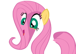 Size: 3000x2160 | Tagged: safe, artist:colossalstinker, imported from derpibooru, fluttershy, broken image, female, simple background, solo, transparent background, wat, what has science done