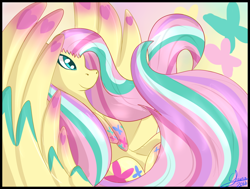 Size: 1024x773 | Tagged: safe, artist:owlheart48, imported from derpibooru, fluttershy, female, rainbow power, solo